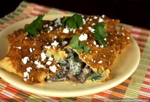 Mushroom Enchiladas